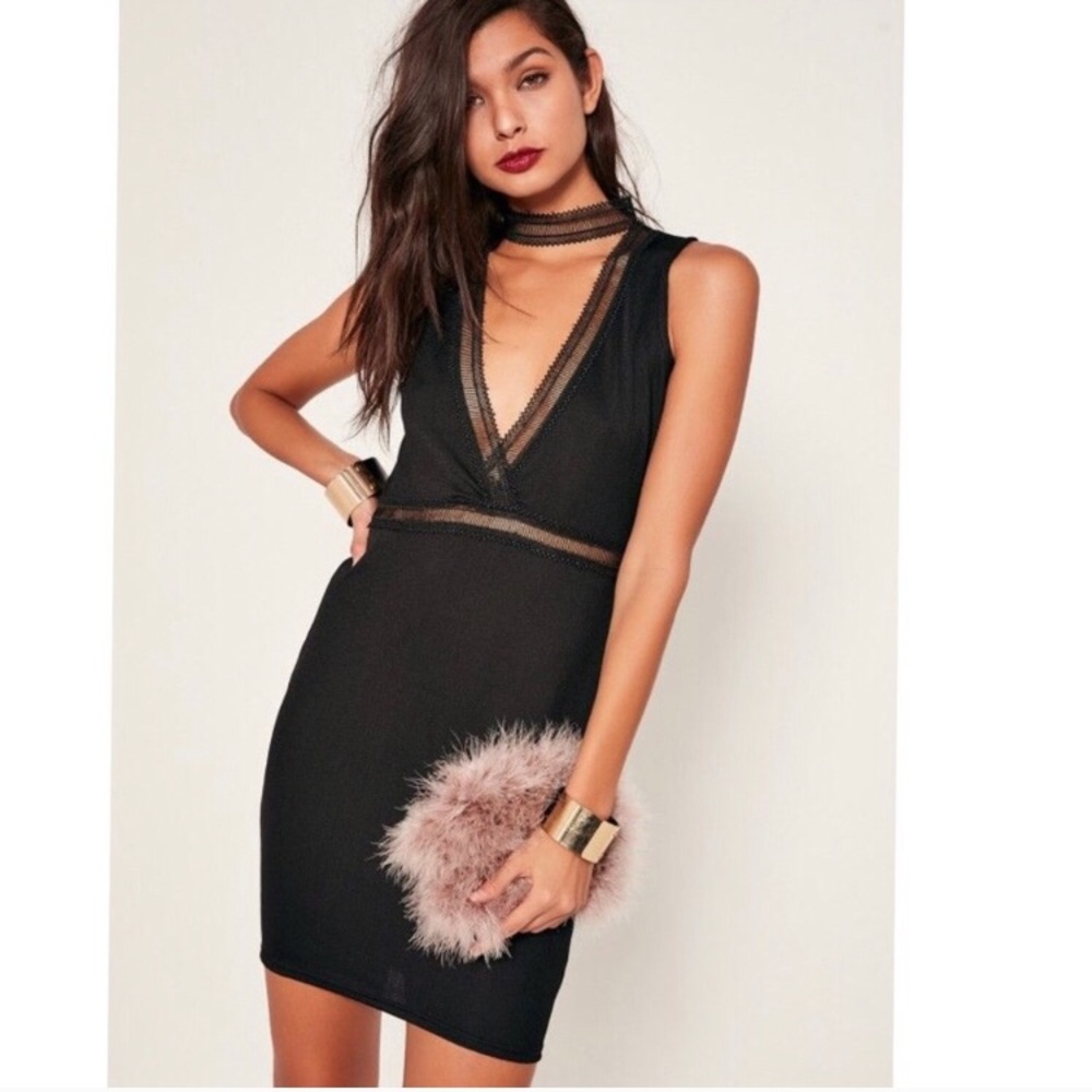 NWT Black Lace Choker Dress